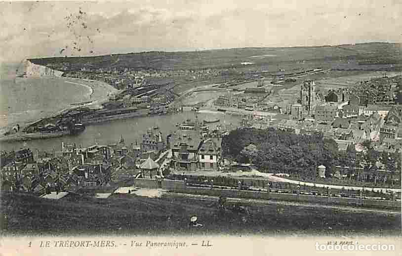Cartoline: France - 76 - Le Tr&eacute;port - Mers les Bains - Vue Panoramique - Oblit&eacute;ration ronde de 1918 - CPA - Voi