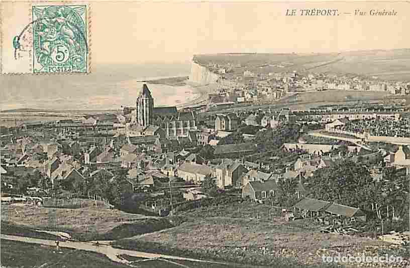 Cartoline: France - 76 - Le Tr&eacute;port - Vue G&eacute;n&eacute;rale a&eacute;rienne - Oblit&eacute;ration ronde de 1906 - CPA - Voir Scans Rec