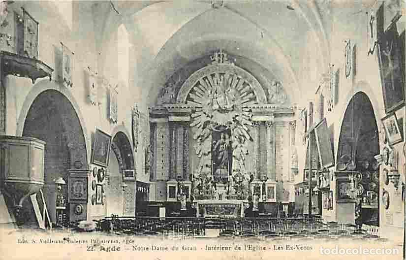 Postales: France - 34 - Agde - Notre Dame du Grau - Int&eacute;rieur de l'Eglise - Les Ex-Votos - Art Religieux - CPA