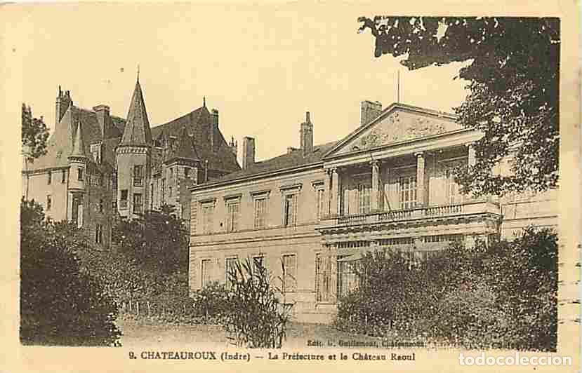 Cartes Postales: France - 36 - Chateauroux - La Pr&eacute;fecture et le Ch&acirc;teau Raoul - Oblit&eacute;ration ronde de 1939 - CPA - V