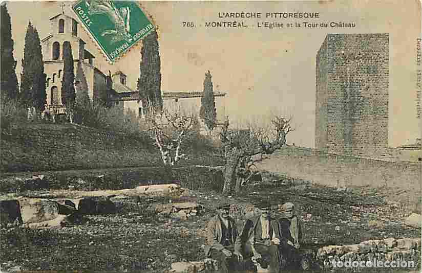 Cartes Postales: France - 07 - Montr&eacute;al - L'Eglise et la Tour du Ch&acirc;teau - Anim&eacute;e - CPA - Voir Scans Recto-Verso
