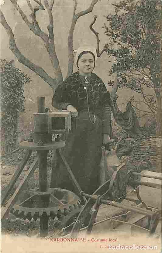 Postais: France - 11 - Narbonne - Narbonnaise - Costume local - Anim&eacute;e - Folklore - Oblit&eacute;ration ronde de 190