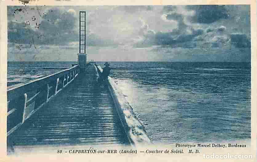 Postales: France - 40 - Capbreton - Coucher de Soleil - Oblit&eacute;ration ronde de 1927 - CPA - Voir Scans Recto-Ve