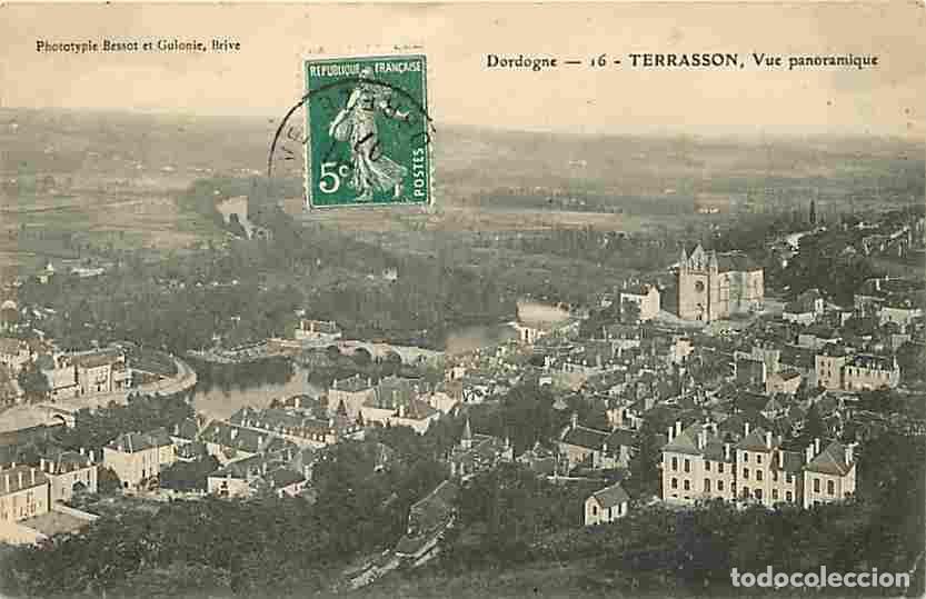 Cartes Postales: France - 24 - Terrasson - Vue panoramique - Oblit&eacute;ration ronde de 1917 - CPA - Voir Scans Recto-Vers