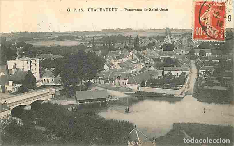 Postkarten: France - 28 - Chateaudun - Panorama de Saint-Jean - Oblit&eacute;ration ronde de 1916 - Correspondance - CP
