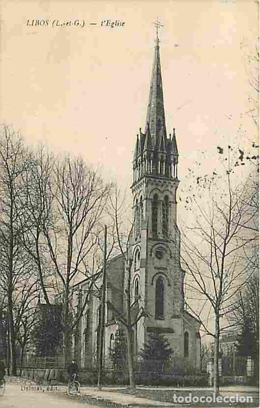 Postcards: France - 47 - Libos - L'Eglise - Oblit&eacute;ration ronde de 1922 - Voir Timbre - Anim&eacute;e - CPA - Voir Scan
