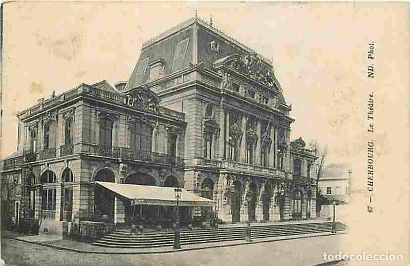Postcards: France - 50 - Cherbourg - Le Th&eacute;atre - Oblit&eacute;ration ronde de 1905 - CPA - Voir Scans Recto-Verso