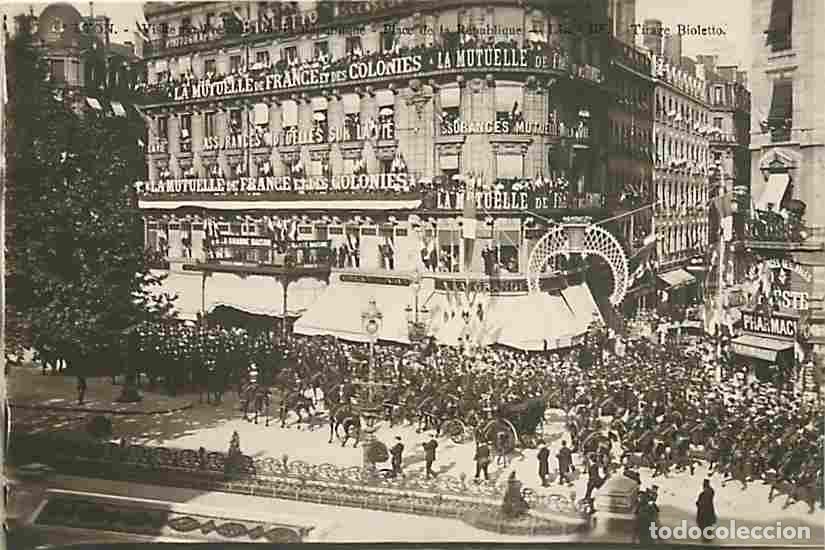 Postales: France - 69 - Lyon - Place de la R&eacute;publique - Visite du pr&eacute;sident de la R&eacute;publique - Anim&eacute;e - CPA -