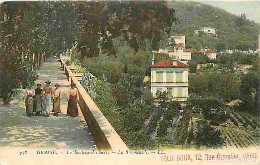 Postales: France - 06 - Grasse - Le Boulevard Thiers - La Promenade - Anim&eacute;e - Coloris&eacute;e - Pr&eacute;curseur - Oblit&eacute;