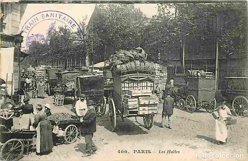 Postales: France - 75 - Paris - Les Halles - Anim&eacute;e - Oblit&eacute;ration ronde de 1914 - CPA - Voir Scans Recto-Vers