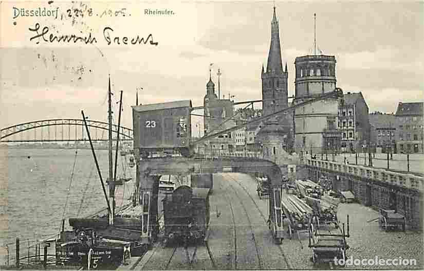 Cartes Postales: Allemagne - Dusseldorf - Rheinufer - Oblit&eacute;ration ronde de 1905 - CPA - Voir Scans Recto-Verso