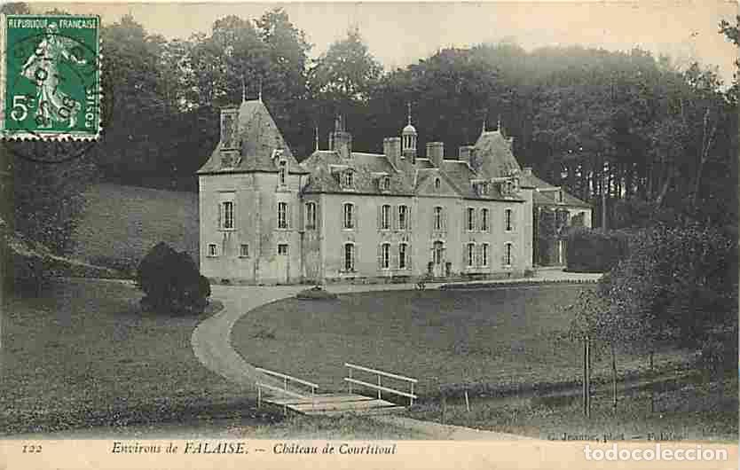 Cartes Postales: France - 14 - Calvados - Environs de Falaise - Ch&acirc;teau de Courtitoul - Oblit&eacute;ration ronde de 1908 -