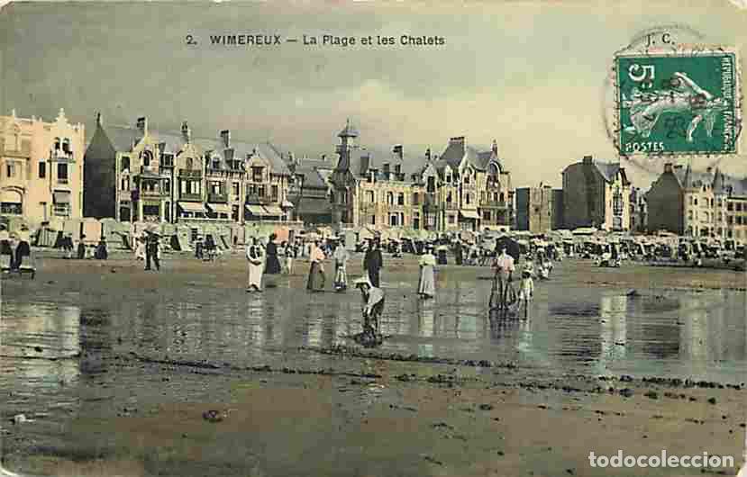 Cartes Postales: France - 62 - Wimereux - La Plage et les Chalets - Anim&eacute;e - Oblit&eacute;ration ronde de 1916 - CPA - Voir