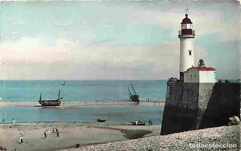 Postais: France - 76 - Le Tr&eacute;port - Le Phare &agrave; mar&eacute;e basse - Anim&eacute;e - Correspondance - CPA - Voir Scans Recto