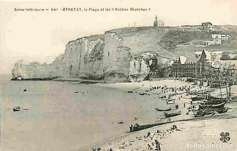 Cartoline: France - 76 - Etretat - La Plage et les Roches Blanches - Anim&eacute;e - Carte Neuve - CPA - Voir Scans Re