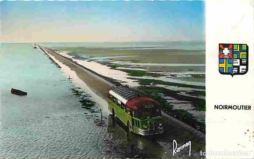 Cartoline: France - 85 - Ile de Noirmoutier - Le Goie ( Route Maritime ) juste avant d'&ecirc;tre recouvert par la me