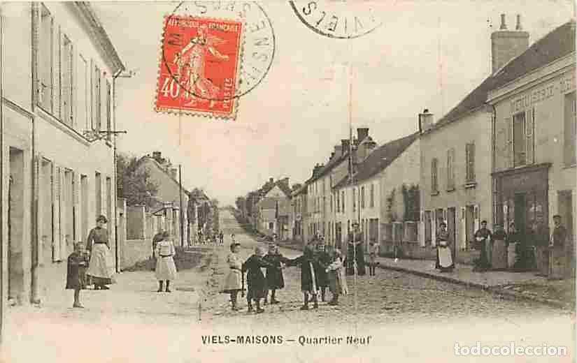 Postcards: France - 02 - Viels-Maisons - Quartier Neuf - Anim&eacute;e - Correspondance - Oblit&eacute;ration ronde de 1929 -