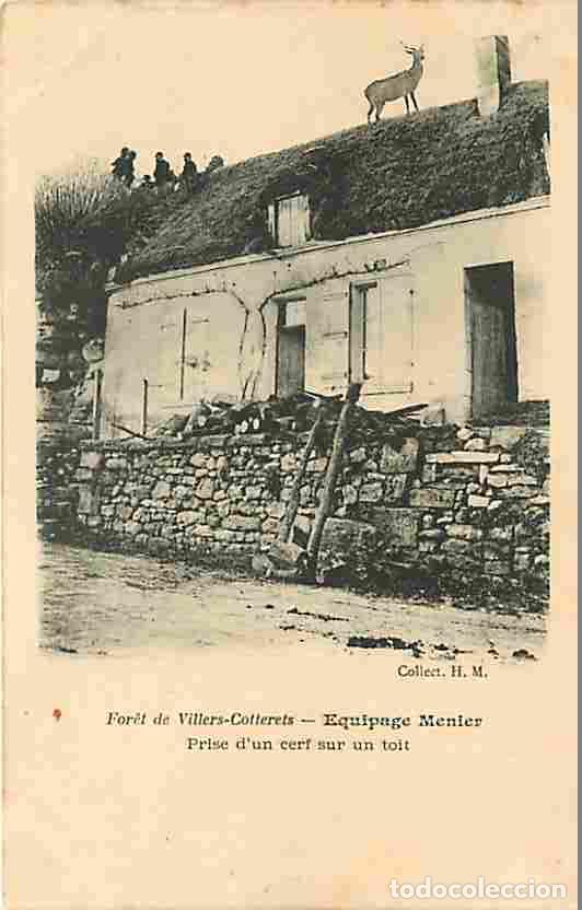 Postcards: France - 02 - Villers-Cotterets - Foret de Villers-Cotterets - Equipage Menier - Prise d'un cerf sur