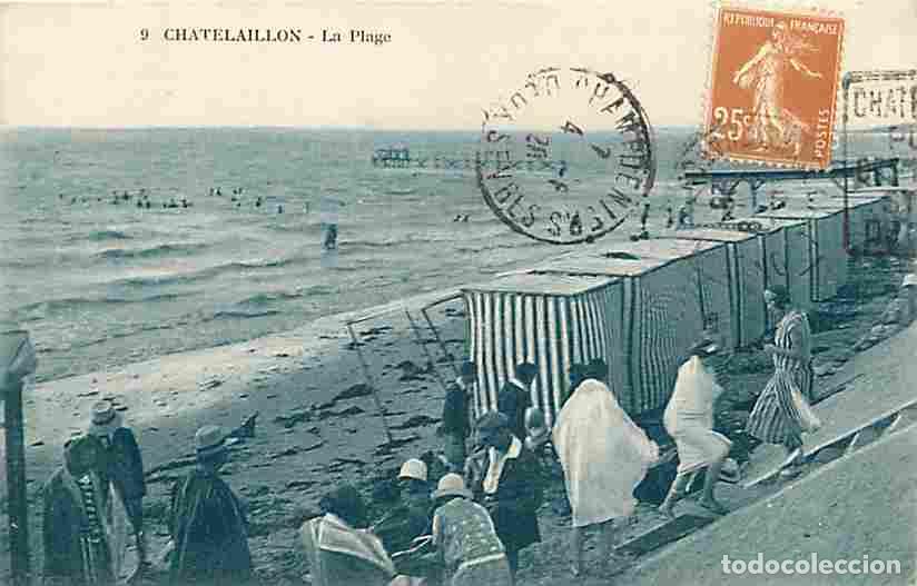 Postcards: France - 17 - Chatelaillon - La Plage - Anim&eacute;e - Oblit&eacute;ration ronde de 1928 - CPA - Voir Scans Recto