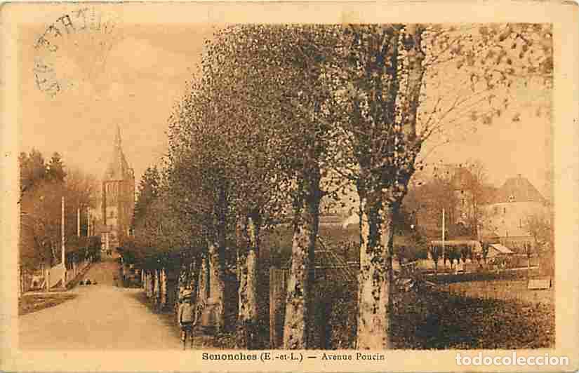Postais: France - 28 - Senonches - Avenue Poucin - Anim&eacute;e - Correspondance - Oblit&eacute;ration ronde de 1936 - CPA