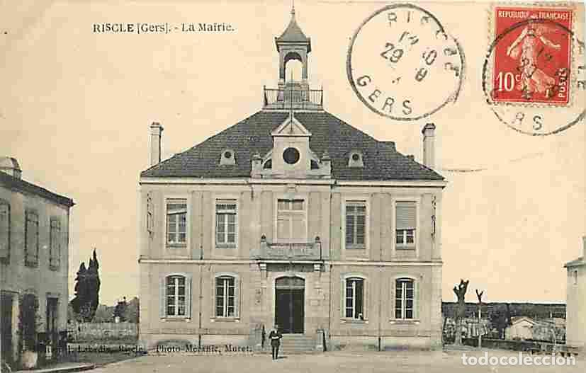 Cartes Postales: France - 32 - Riscle - La Mairie - Anim&eacute;e - Oblit&eacute;ration ronde de 1914 - CPA - Voir Scans Recto-Vers