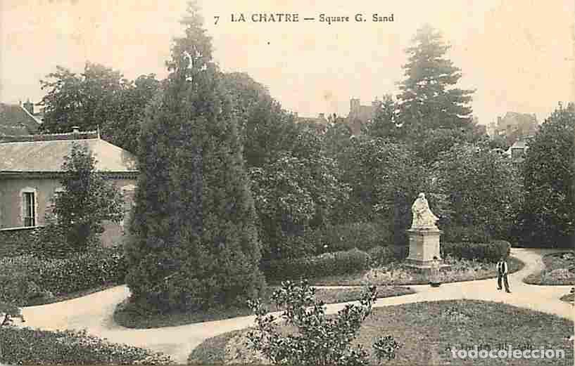 Cartes Postales: France - 36 - La Chatre - Square G Sand - Anim&eacute;e - Oblit&eacute;ration ronde de 1908 - CPA - Voir Scans Rec