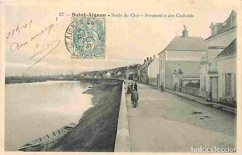 Cartes Postales: France - 41 - Saint-Aignan - Bords du Cher - Perspective des Cochards - Anim&eacute;e - Oblit&eacute;ration ronde