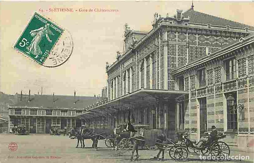 Cartoline: France - 42 - Saint Etienne - Gare de Chateaucreux - Cal&egrave;che - Chevaux - CPA - Voir Scans Recto-Vers