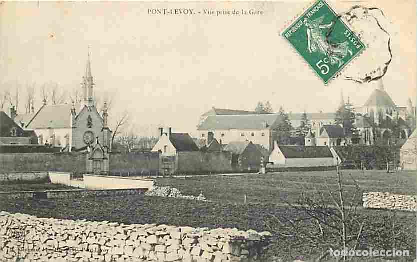 Cartoline: France - 41 - Pont-Levoy - Vue prise de la Gare - Oblit&eacute;ration ronde de 1908 - CPA - Voir Scans Rect