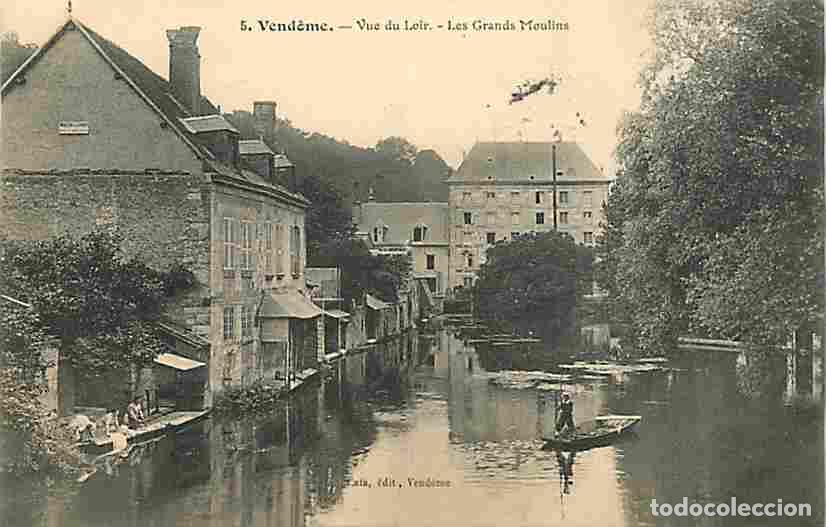 Postais: France - 41 - Vendome - Vue du Loir - Les Grands Moulins - Anim&eacute;e - Lavoir - Canotaghe - Oblit&eacute;ratio
