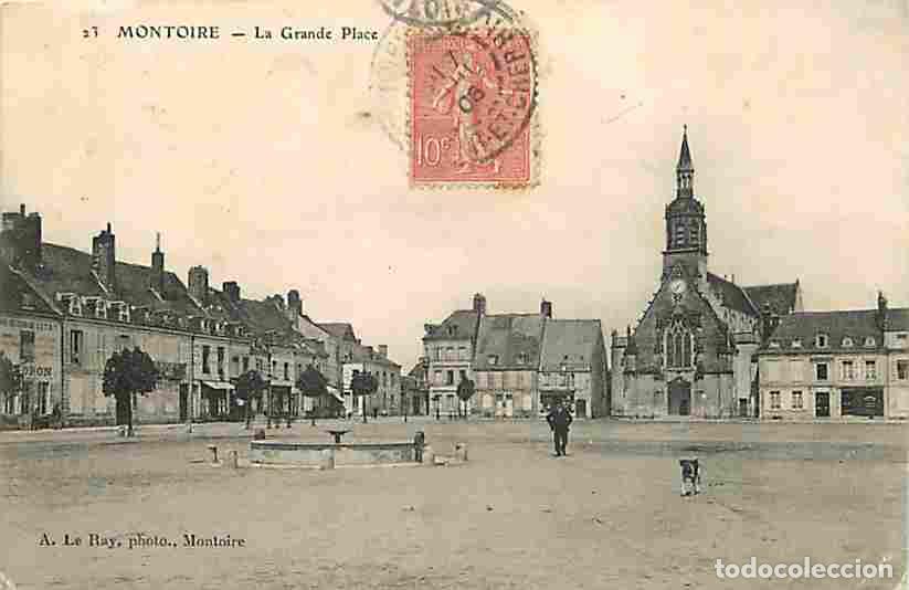 Postkarten: France - 41 - Montoire - La Grande Place - Anim&eacute;e - Correspondance - Oblit&eacute;ration ronde de 1908 - CP