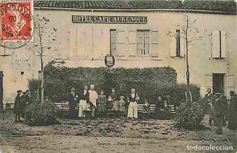 Postkarten: France - 47 - Layrac - Place Salens - Anim&eacute;e - Hotel Caf&eacute; Aurenque - Correspondance - Oblit&eacute;ration r