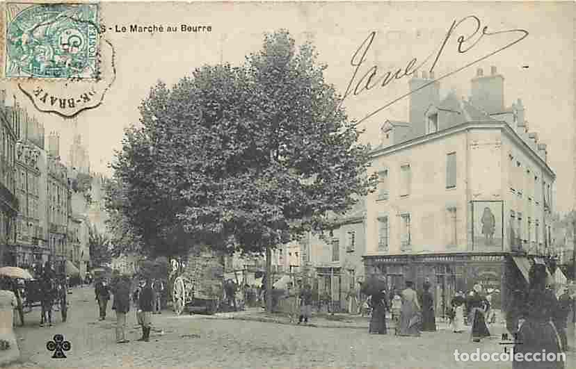 Postkarten: France - 41 - Blois - Le March&eacute; au Beurre - Anim&eacute;e - Oblit&eacute;ration ronde de 1905 - Correspondance - C
