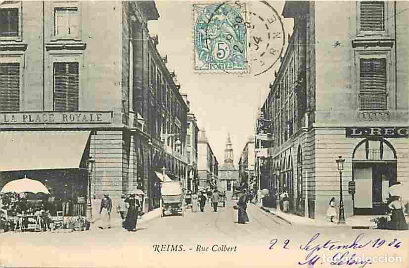 Cartes Postales: France - 51 - Reims - Rue Colbert - Anim&eacute;e - Pr&eacute;curseur - Oblit&eacute;ration ronde de 1904 - CPA - Voir Sc