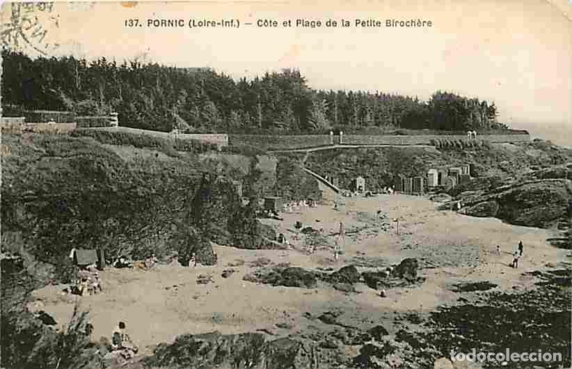 Cartes Postales: France - 44 - Pornic - Cote et Plage de la Petite Biroch&egrave;re - Anim&eacute;e - Oblit&eacute;ration ronde de 1936 -