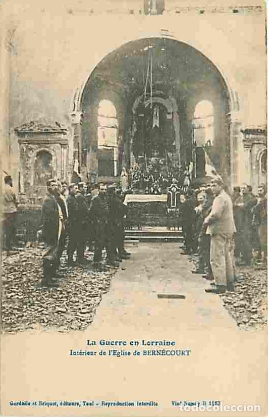 Postais: France - 54 - Bern&eacute;court - La Guerre en Lorraine - Int&eacute;rieur de l'Eglise de Bern&eacute;court - Anim&eacute;e - Vo