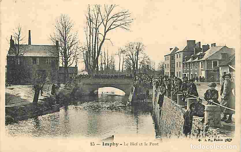 Postais: France - 58 - Imphy - Le Bief et le Pont - Anim&eacute;e - Oblit&eacute;ration ronde de 1906 - CPA - Voir Scans Re