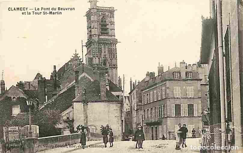 Cartoline: France - 58 - Clamecy - Le Pont du Beuvron et la Tour Saint Martin - Anim&eacute;e - Carte Neuve - CPA - Vo