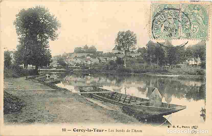 Postales: France - 58 - Cercy la Tour - Les bords de l'Arou - Oblit&eacute;ration ronde de 1908 - CPA - Voir Scans Re