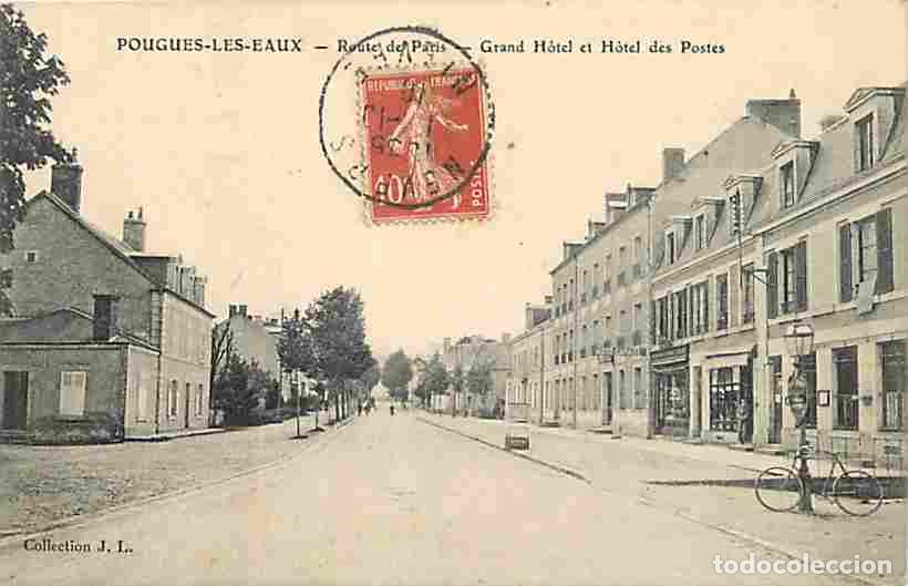 Cartoline: France - 58 - Pougues les Eaux - Grand Hotel et Hotel des Postes - Anim&eacute;e - Correspondance - Oblit&eacute;r