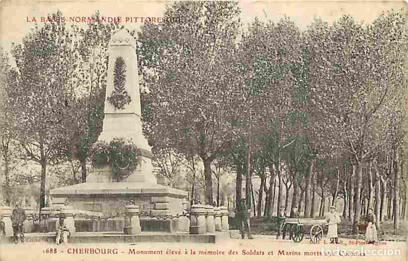 Postales: France - 50 - Cherbourg - Monument &eacute;lev&eacute; &agrave; la m&eacute;moire des Soldats et Marins morts aux Colonies - Ani