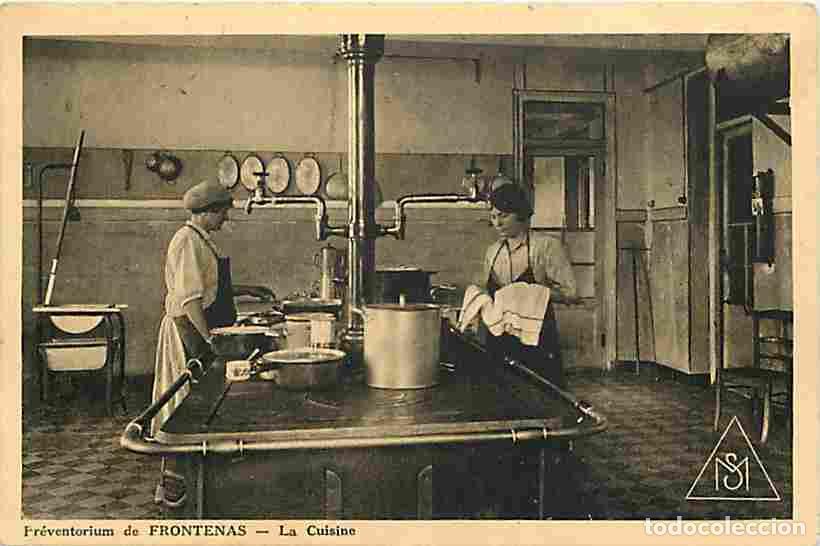 Postales: France - 69 - Frontenas - Pr&eacute;ventorium de Frontenas - La Cuisine - Anim&eacute;e - Oblit&eacute;ration hexagonalee