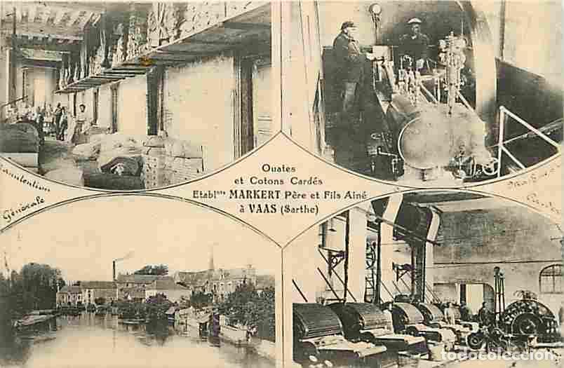 Postales: France - 72 - Vaas - Etalissements Markert P&egrave;re et Fils - Ouates et Cotons Card&eacute;s - Multivues - Anim
