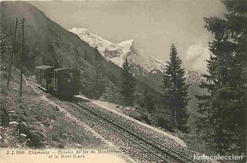 Cartes Postales: France - 74 - Chamonix - Chemin de fer du Montenvers et le Mont Blanc - Anim&eacute;e - Trains - CPA - Voir