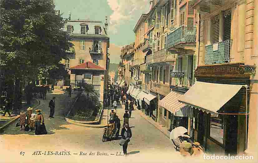 Cartes Postales: France - 73 - Aix les Bains - Rue des Bains - Anim&eacute;e - Coloris&eacute;e - Carte Neuve - CPA - Voir Scans Re
