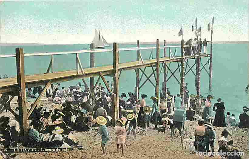 Cartes Postales: France - 76 - Le Havre - L'heure du Bain - Anim&eacute;e - Coloris&eacute;e - CPA - Voir Scans Recto-Verso