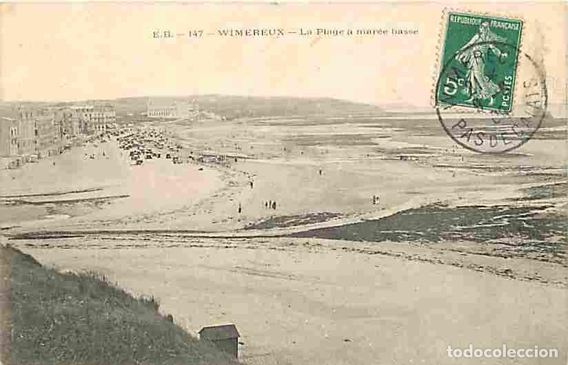 Postales: France - 62 - Wimereux - La Plage &agrave; mar&eacute;e basse - Oblit&eacute;ration ronde de 1909 - CPA - Voir Scans Rect