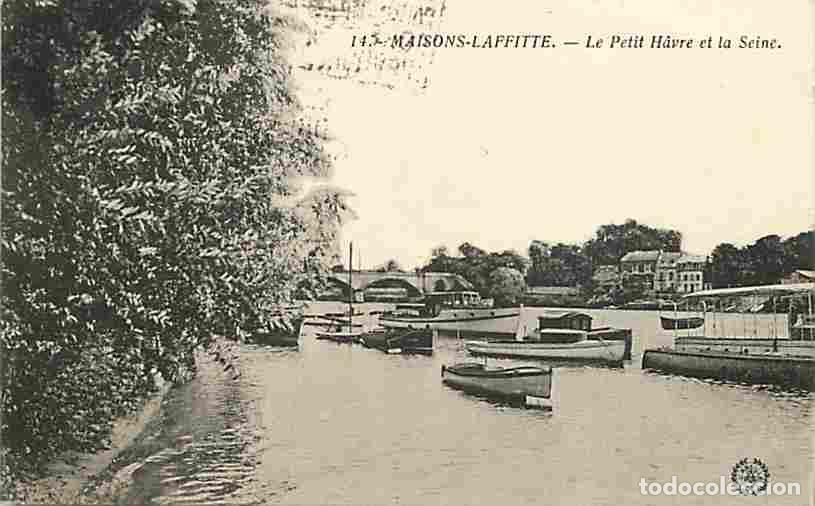 Postales: France - 78 - Maisons Lafitte - Le Petit Havre et la Seine - Bateaux - Oblit&eacute;ration ronde de 1932 -