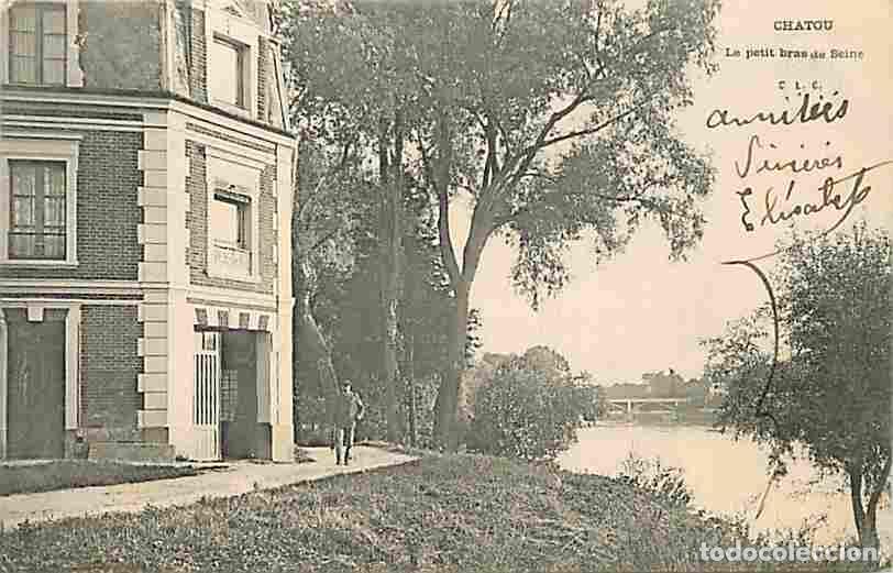 Postales: France - 78 - Chatou - Le petit bras de Seine - Anim&eacute;e - Pr&eacute;curseur - Oblit&eacute;ration ronde de 1905 - C