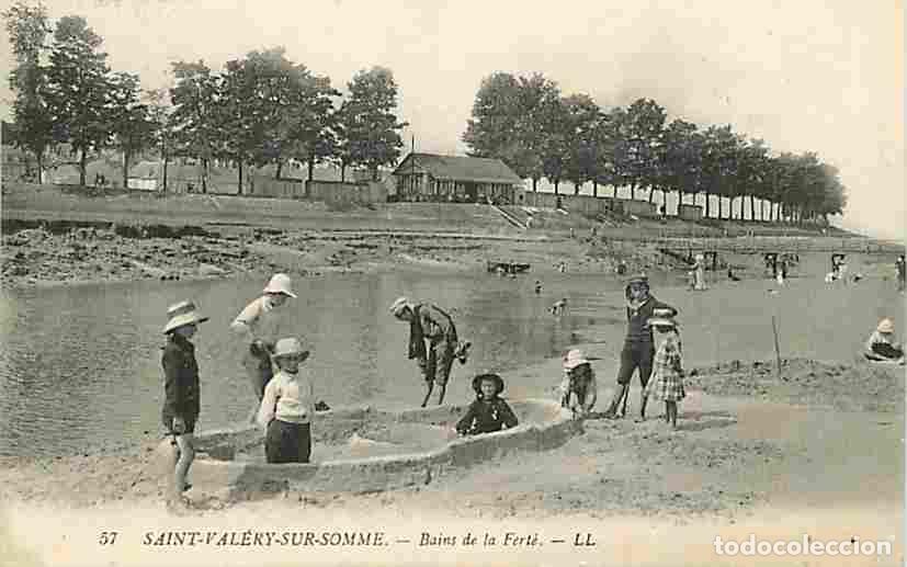 Cartes Postales: France - 80 - Saint Val&eacute;ry sur Somme - Bains de la Fert&eacute; - Anim&eacute;e - Correspondance - Oblit&eacute;ration ro